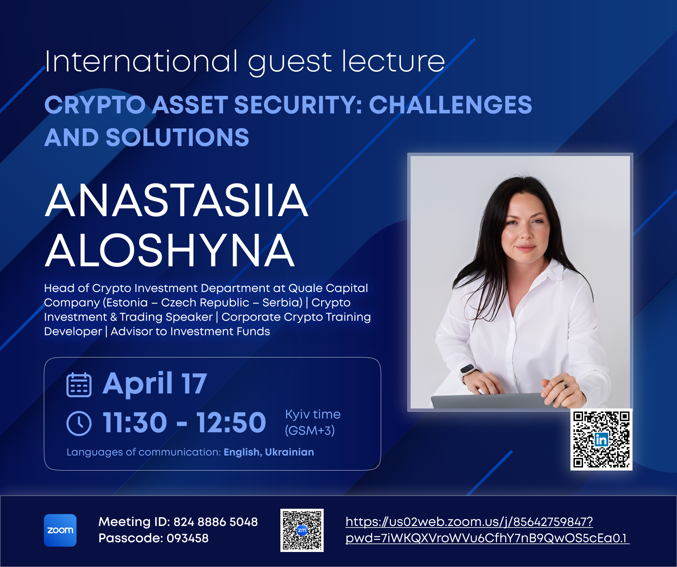 Vieslekcija "Crypto Asset Security: Challenges and Solutions"