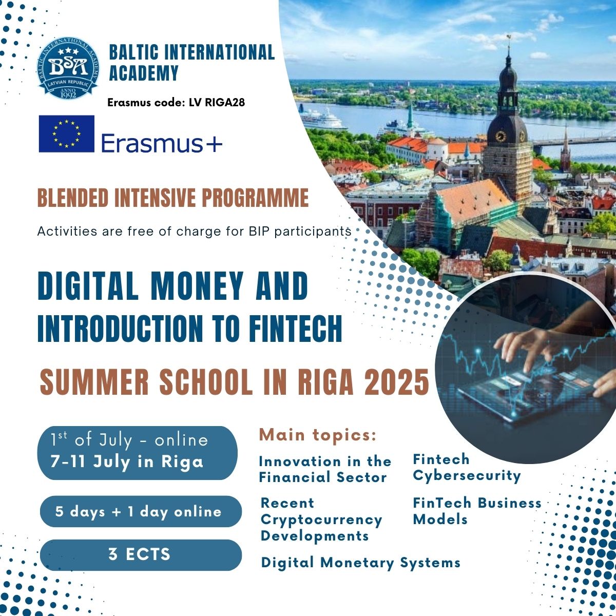 SUMMER SCHOOL in RIGA 2025 "Digital Money and Introduction to Fintech”